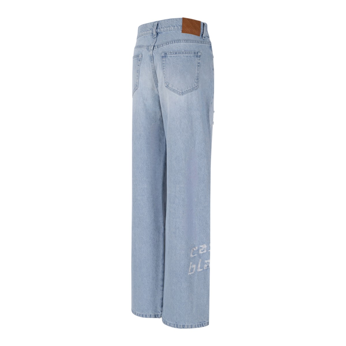 Casablanca Light Blue Patchwork Denim Jeans.