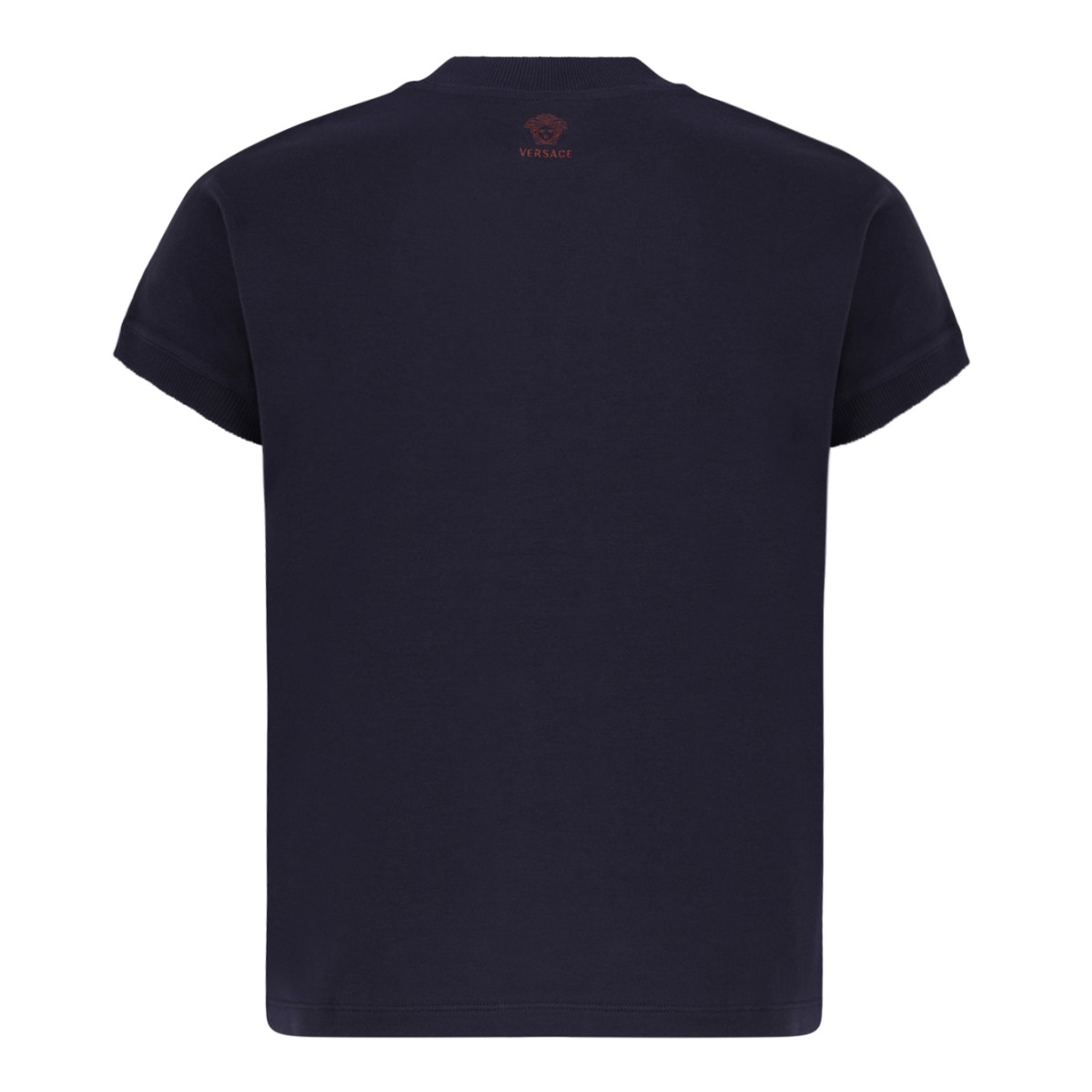 Versace Navy Blue Cotton T-Shirt.