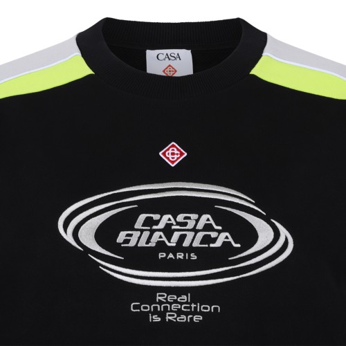 Casablanca Black Technical Long-Sleeve Sport Top.