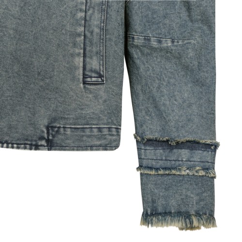 Hui Milano Blue Denim Embellished Wrap Jacket.