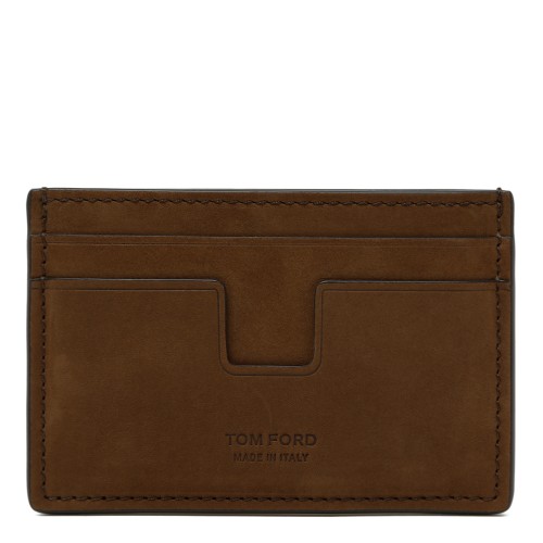Tom Ford Brown Leather Card Holder.  
