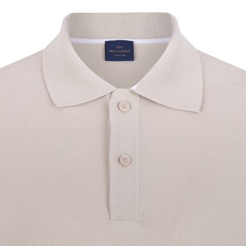 Paul & Shark Beige Cotton Polo Shirt.
