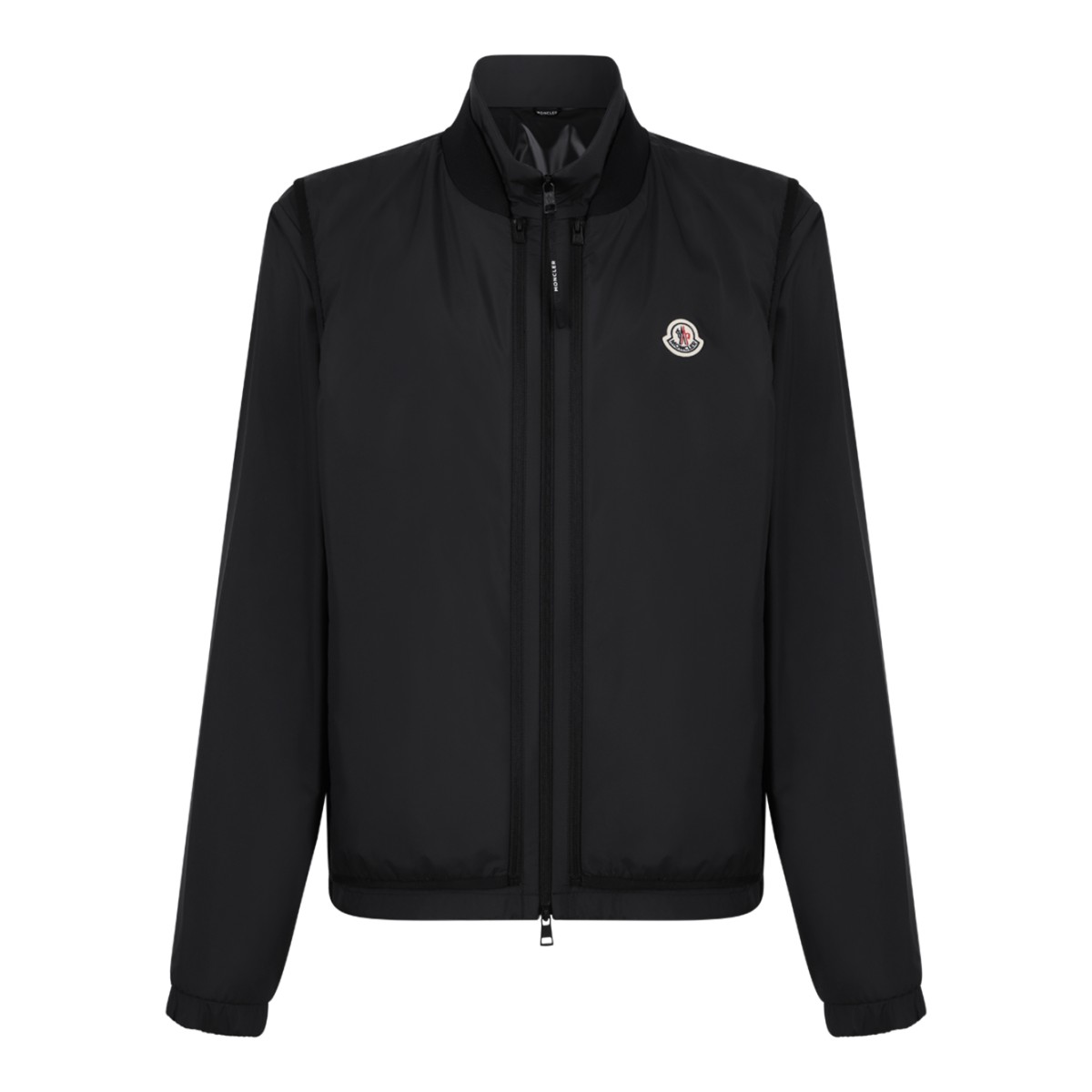 Moncler Black Zip-Up Technical Jacket.