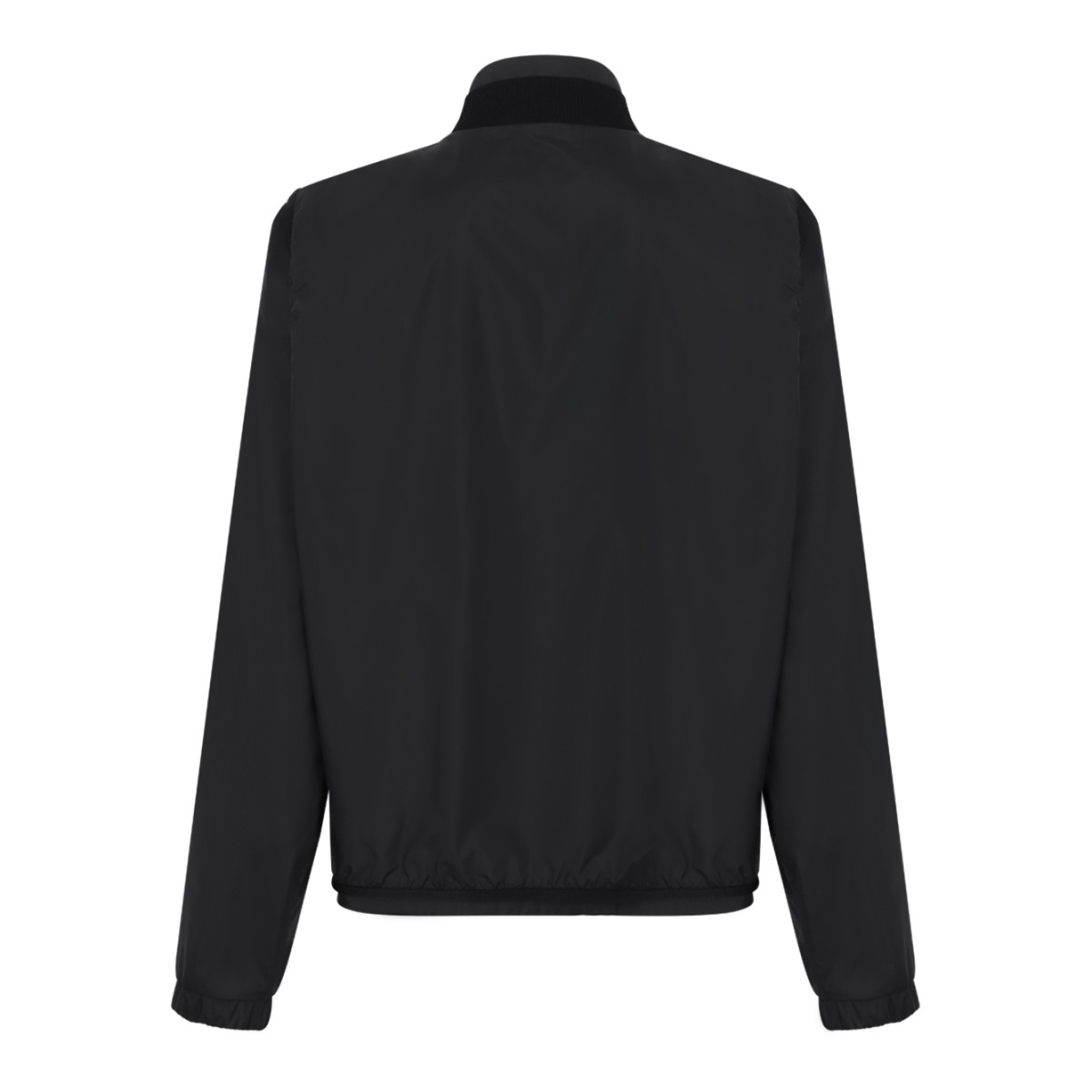 Moncler Black Zip-Up Technical Jacket.