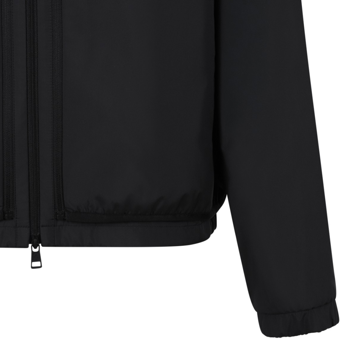 Moncler Black Zip-Up Technical Jacket.