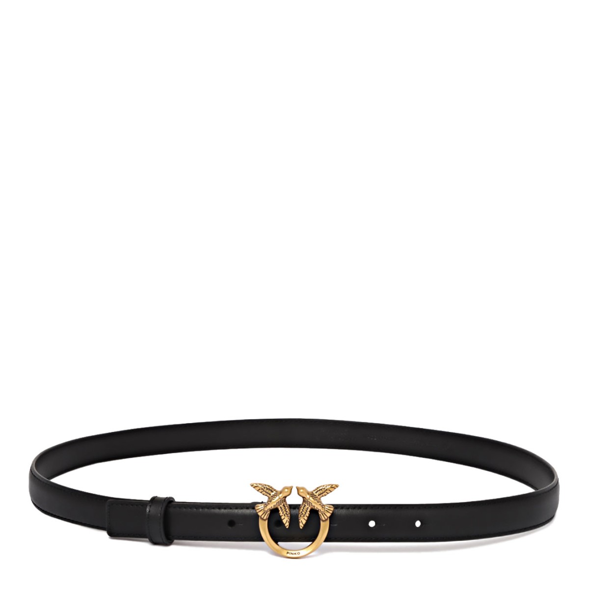 Pinko Black Love Bird Buckle Belt. 