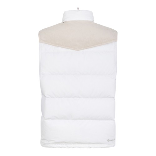 Moncler Grenoble White Quilted Down Vest. 2