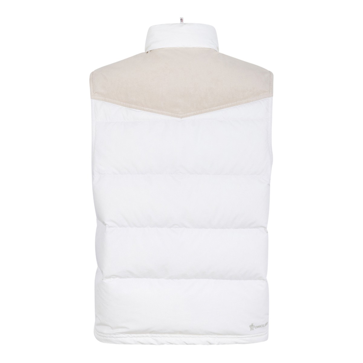 Moncler Grenoble White Quilted Down Vest.