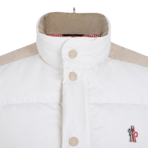 Moncler Grenoble White Quilted Down Vest.