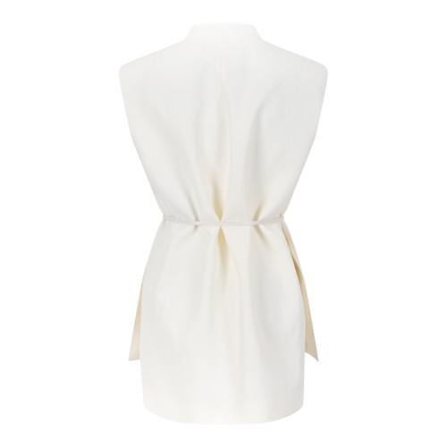 Fabiana Filippi White Sleeveless Tailored Blazer.  2