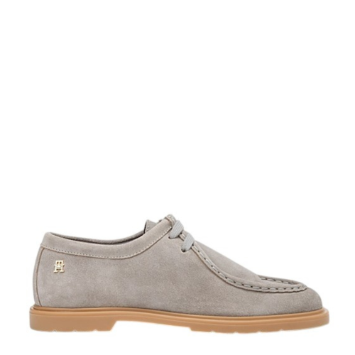 Tommy Hilfiger Grey Suede Moccasin Shoes. 