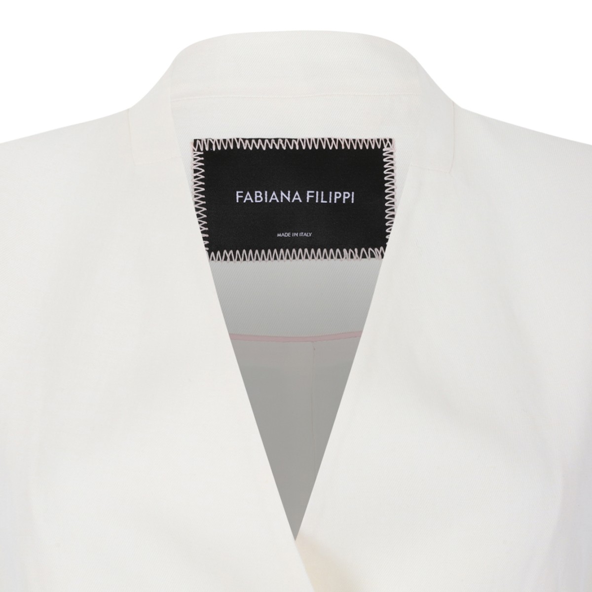 Fabiana Filippi White Sleeveless Tailored Blazer. 