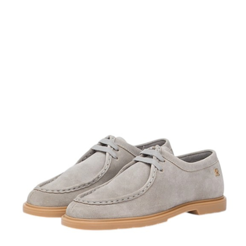 Tommy Hilfiger Grey Suede Moccasin Shoes. 
