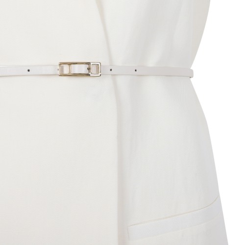 Fabiana Filippi White Sleeveless Tailored Blazer. 