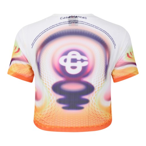 Casablanca Multicolor Graphic Print Crop Top. 2