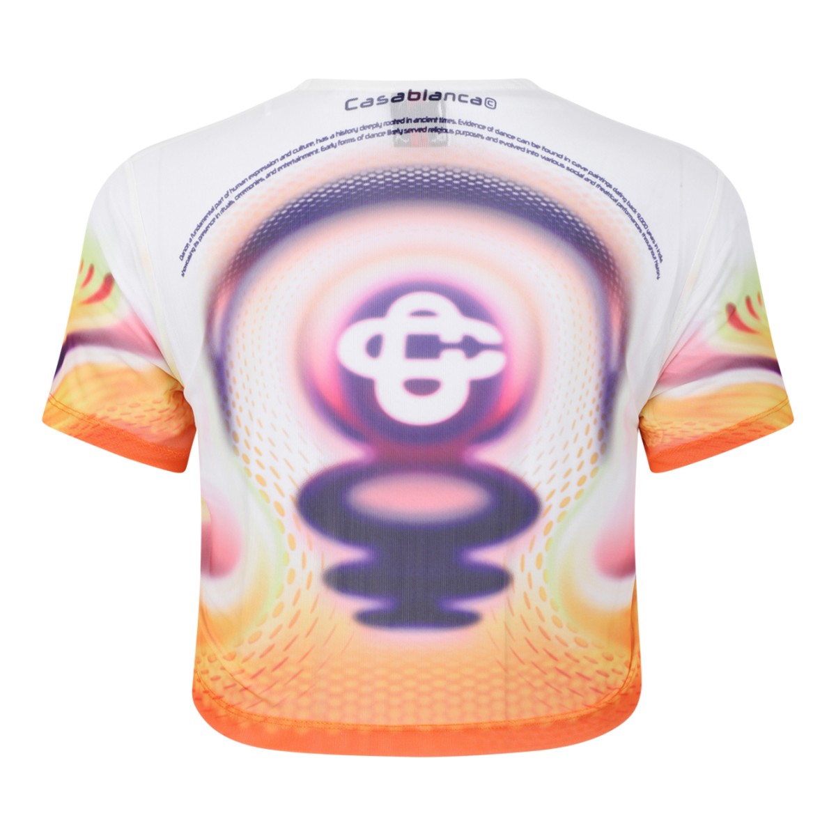 Casablanca Multicolor Graphic Print Crop Top.