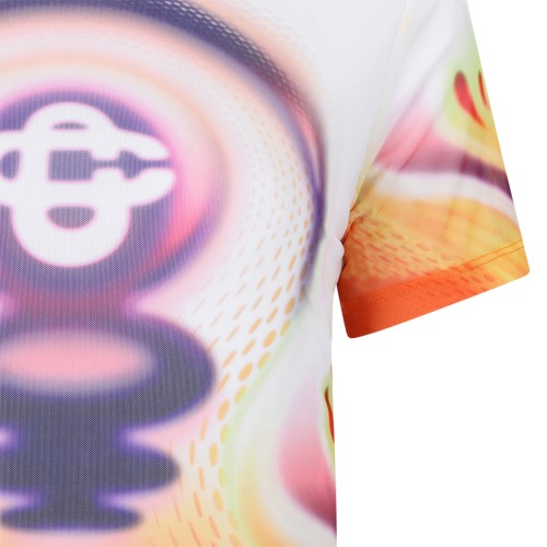 Casablanca Multicolor Graphic Print Crop Top.
