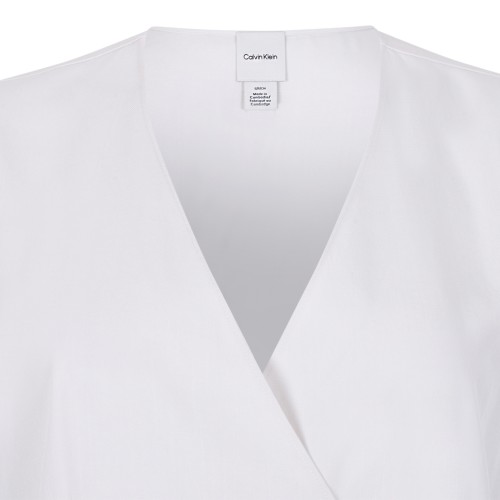 Calvin Klein Ivory Draped Sleeveless Midi Dress.