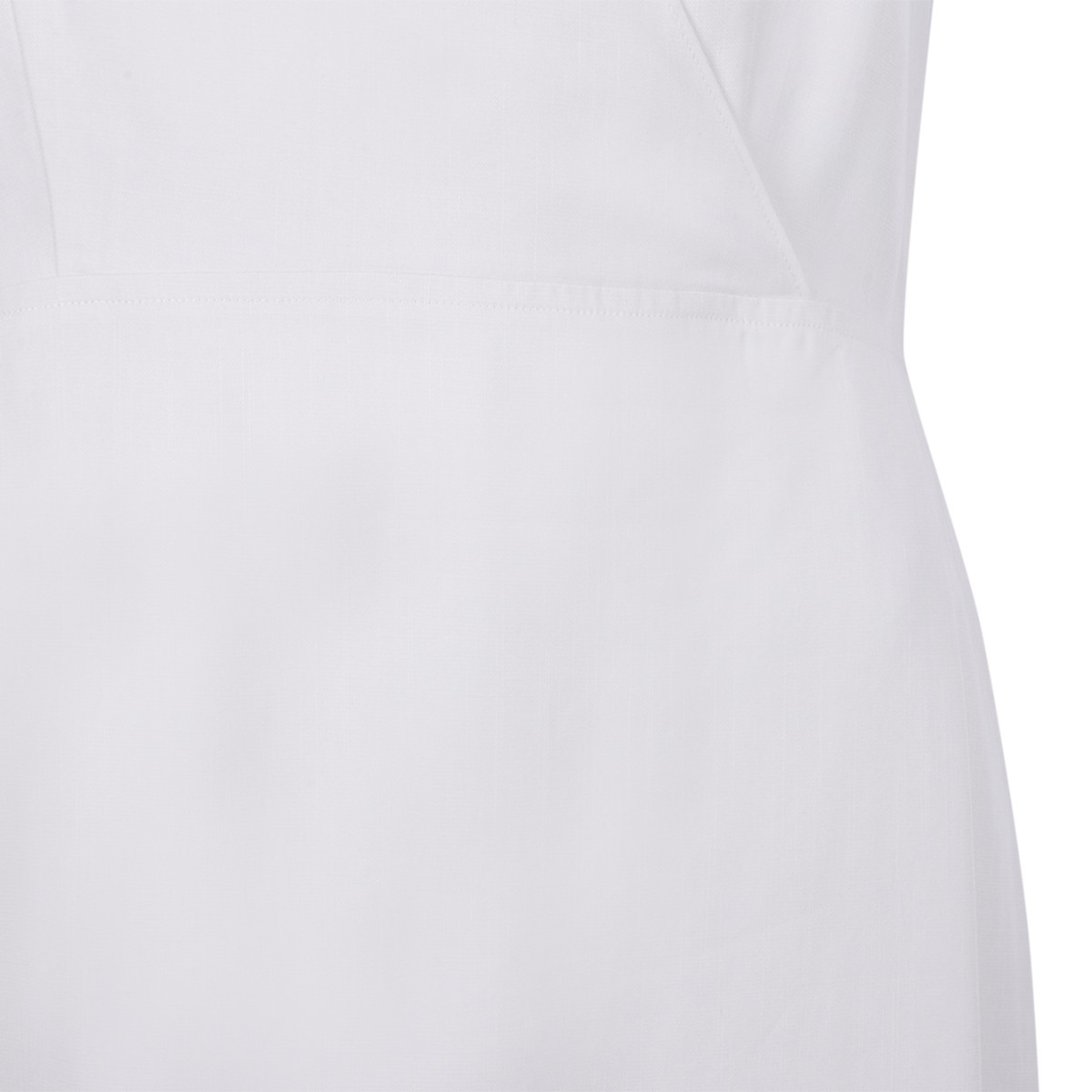 Calvin Klein Ivory Draped Sleeveless Midi Dress.