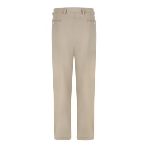 Prada Beige Tailored Trousers with Pleats. 2