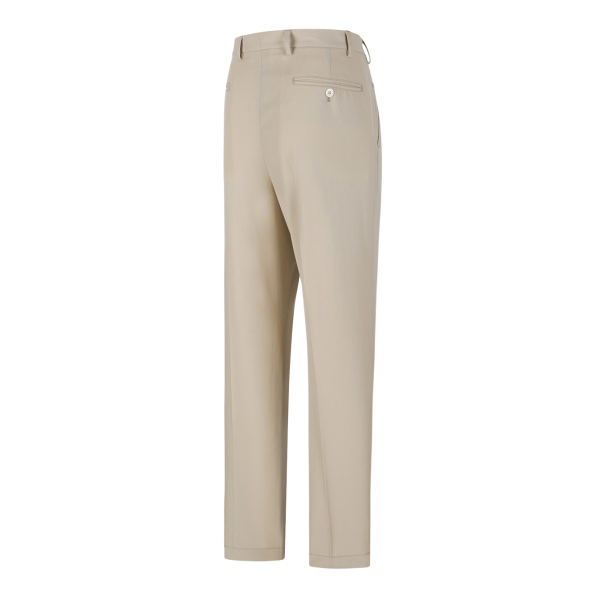 Prada Beige Tailored Trousers with Pleats.