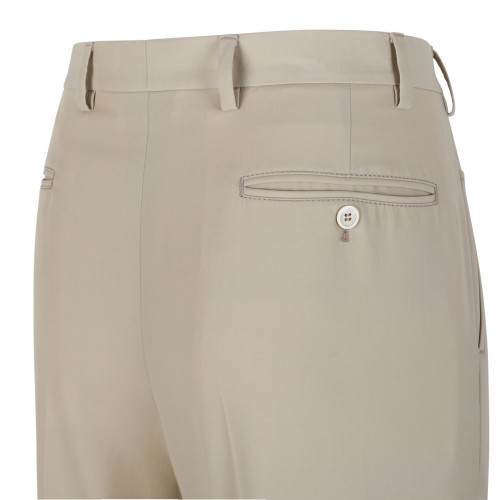 Prada Beige Tailored Trousers with Pleats.