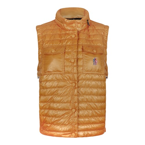 Moncler Grenoble Yellow Quilted Down Vest.