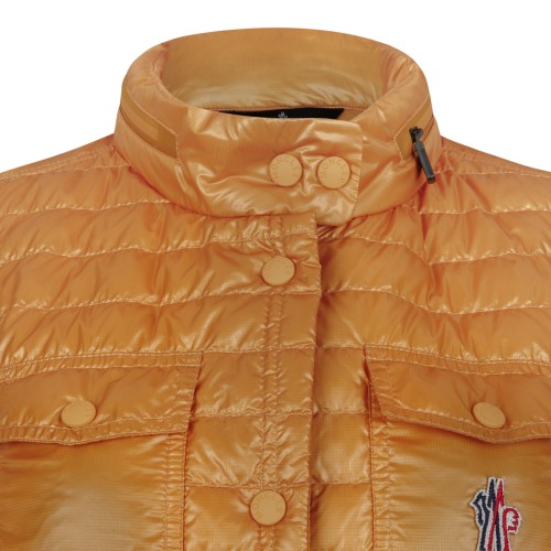 Moncler Grenoble Yellow Quilted Down Vest.