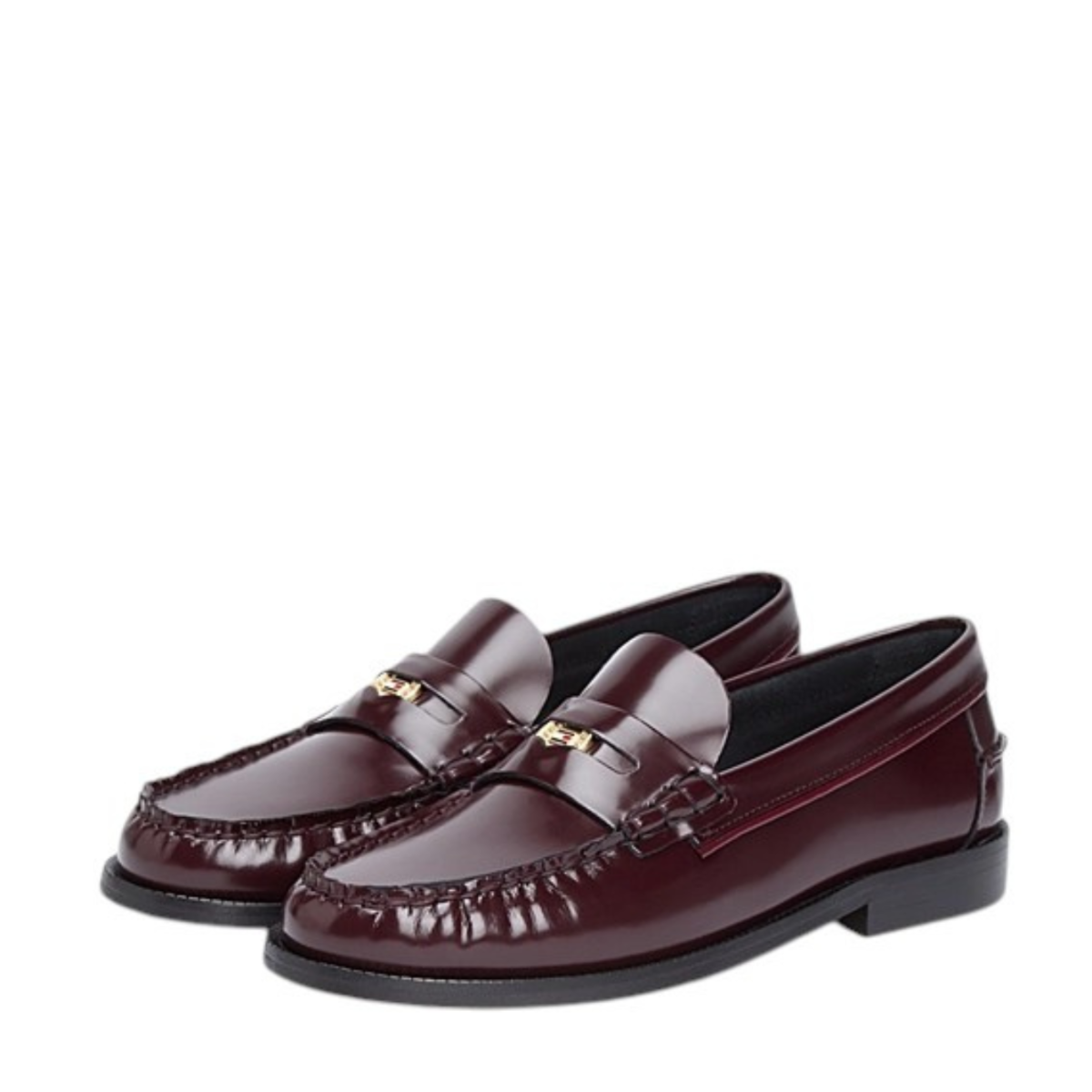 Tommy Hilfiger Burgundy Leather Penny Loafers.  