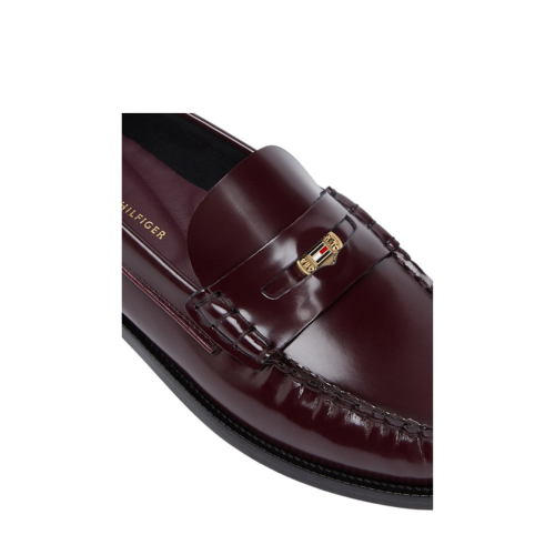 Tommy Hilfiger Burgundy Leather Penny Loafers.  