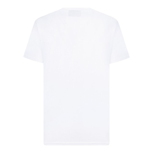 Philipp Plein White Cotton T-Shirt with Script Logo.
