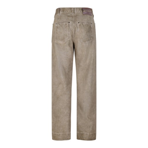 Vivienne Westwood Gold Metallic Straight-Leg Trousers. 2