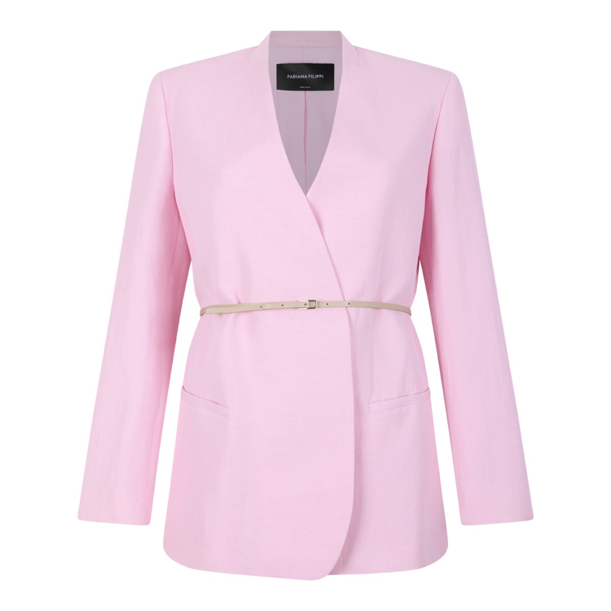 Fabiana Filippi Pink Minimalist Tailored Blazer. 