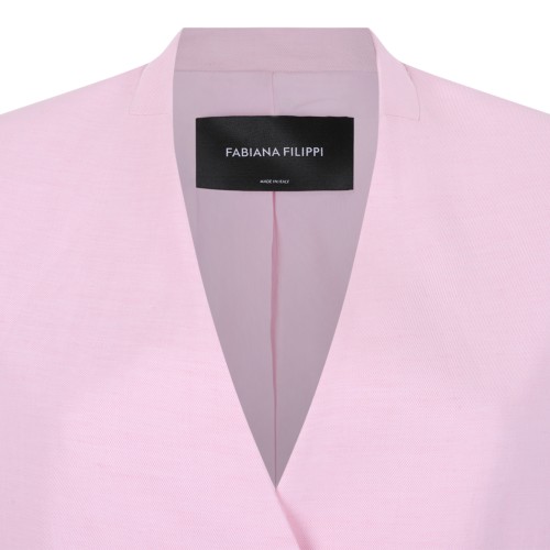 Fabiana Filippi Pink Minimalist Tailored Blazer. 