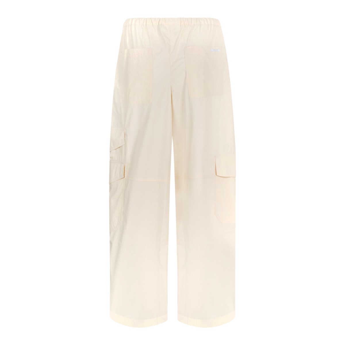 Maison Kitsun Cream Drawstring Wide-Leg Trousers.
