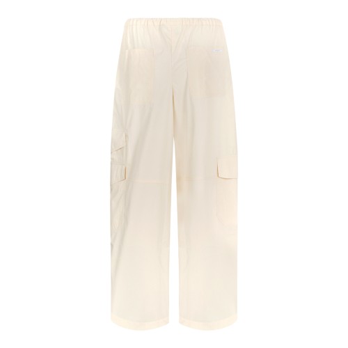 Maison Kitsun Cream Drawstring Wide-Leg Trousers.