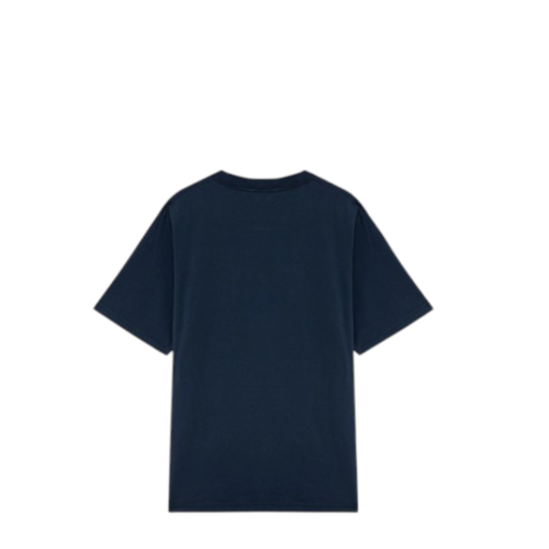 Autry Navy Cotton T-Shirt with Vintage Logo Print.  2