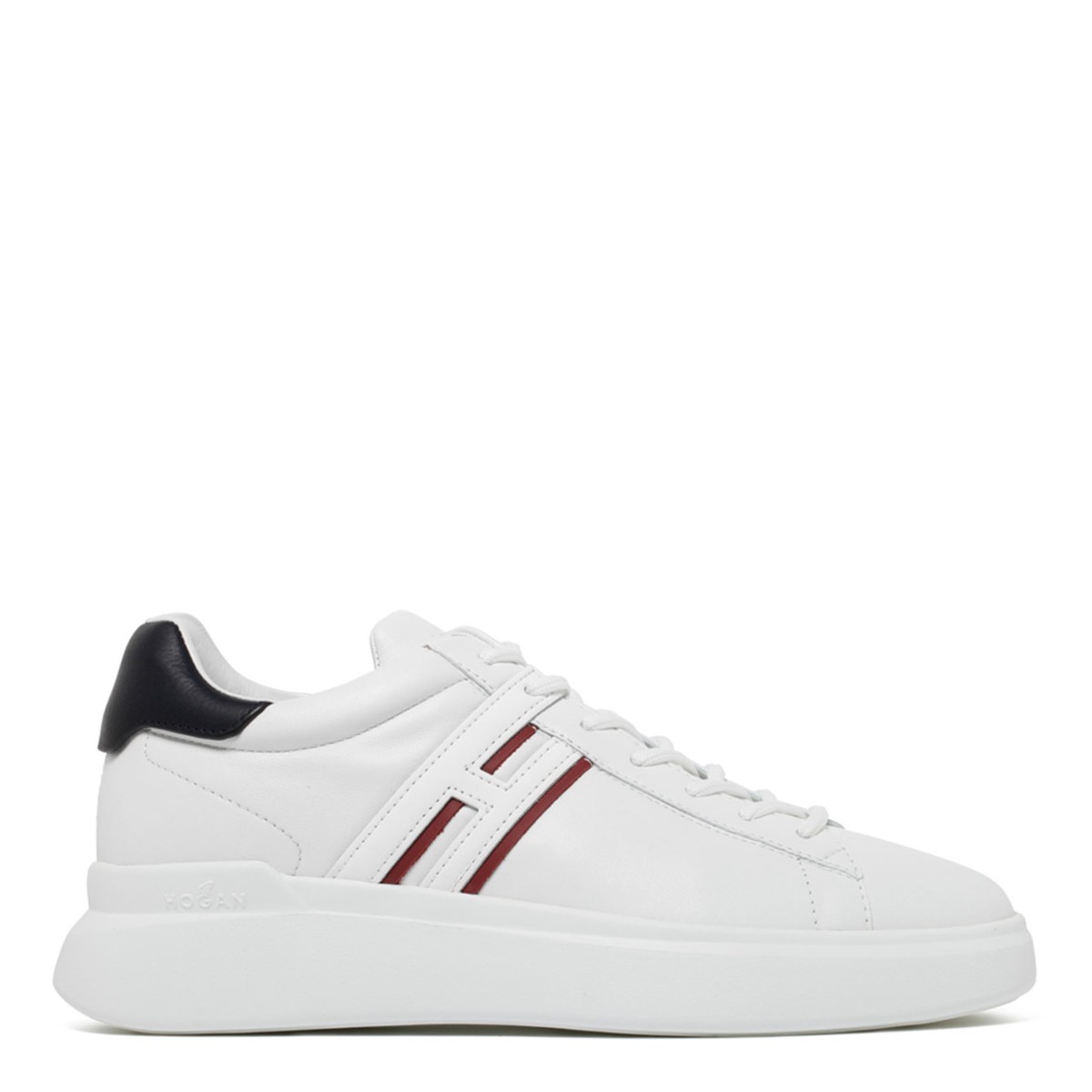 Hogan White Calf Leather H580 Low Top Sneakers.