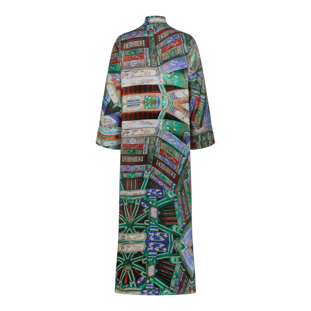 Hui Milano Multicolor Printed Belted Midi Dress.