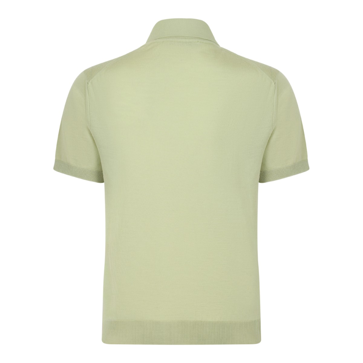 Versace Light Green Knit Polo Cardigan.