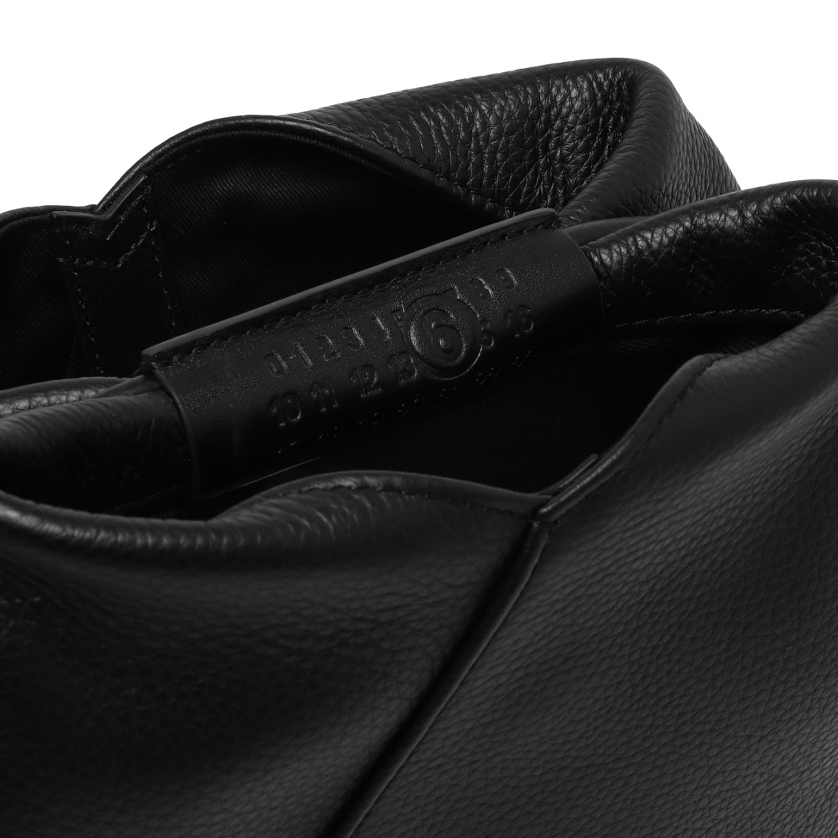 MM6 Maison Margiela Black Soft Leather Handbag.