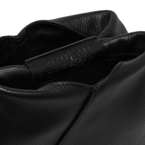MM6 Maison Margiela Black Soft Leather Handbag.