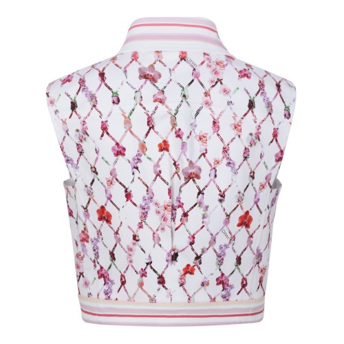 Genny White Printed Sleeveless Knit Top. 2