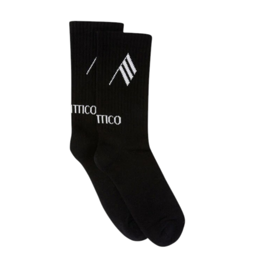 The Attico Black Logo Socks.  