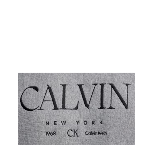 Calvin Klein Grey Mlange Logo Hoodie.  
