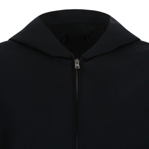 Herno Black Lightweight Hooded Jacket.