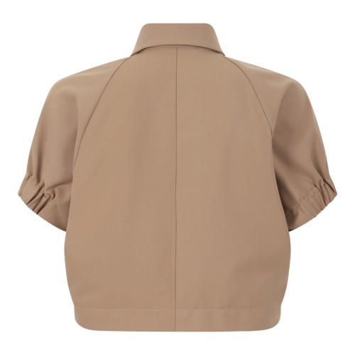 Fabiana Filippi Beige Cropped Zip-Up Jacket.   2