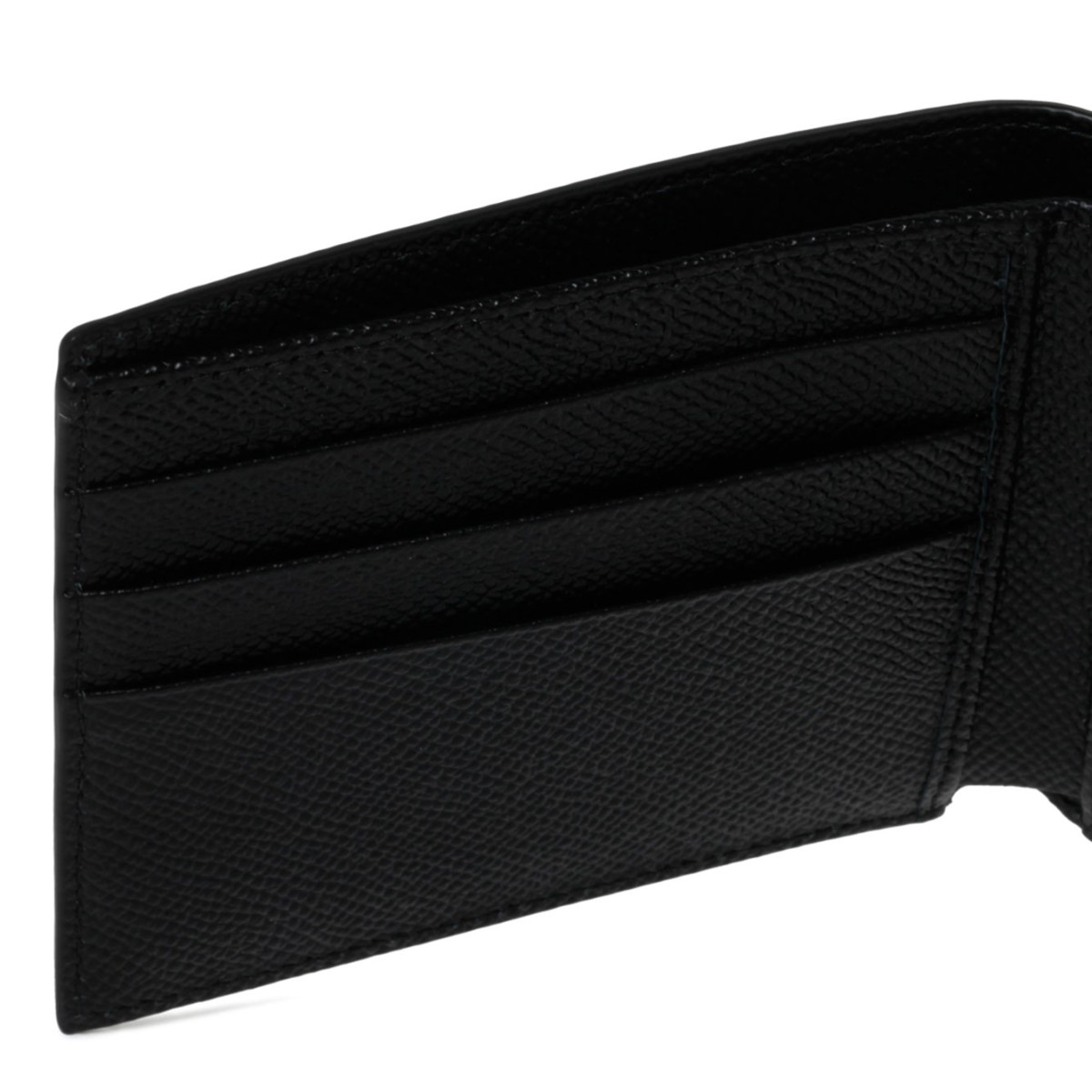 Dolce & Gabbana Black Leather Bi-Fold Wallet.  
