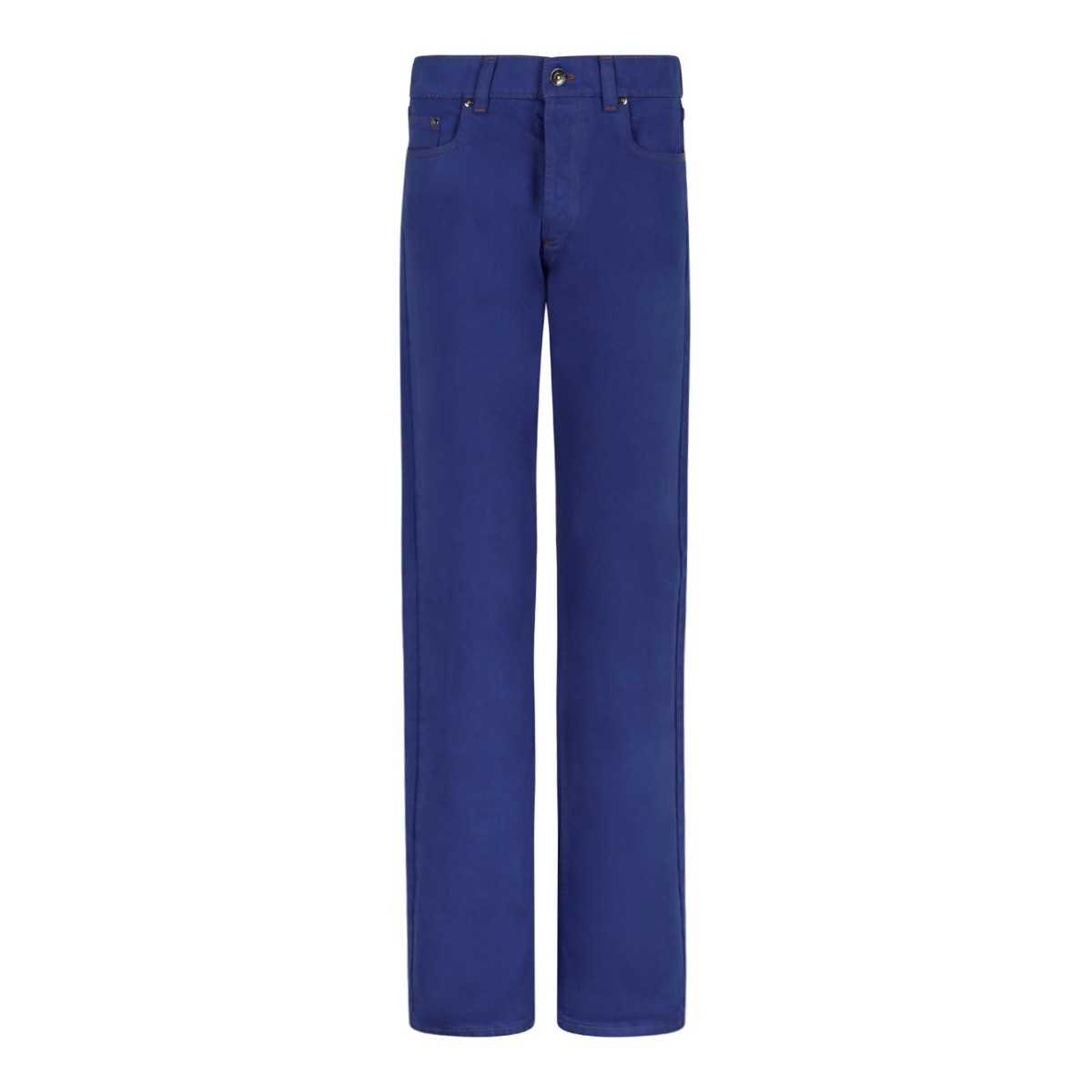 Versace Blue Straight-Leg Denim Jeans.