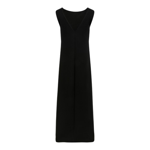Max Mara Black Sleeveless Knit Midi Dress. 2